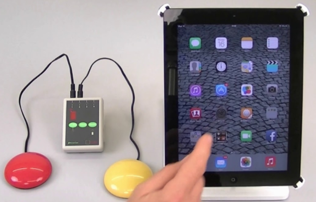 APPlicator switch interface with two switches and an ipad 